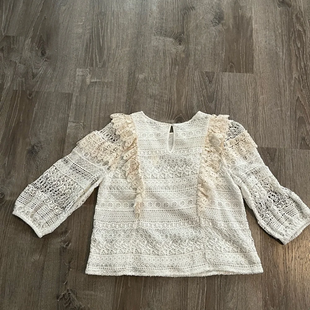 Anthropologie Seen Worn Kept Serena Lace Blouse